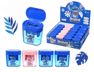 تراش مخزن دار دو قلو طرح استیچ(Stitch) بسته ۲۴ عددی