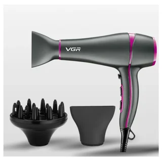 اقلام درون جعبه سشوار حرفه‌ای وی جی آر مدل V-402