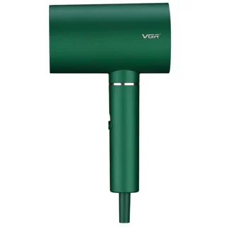 تصویر سشوار حرفه‌ای وی جی آر مدل VGR V-431 با موتور DC، توان 1800 وات و فناوری تولید یون رنگ سبز