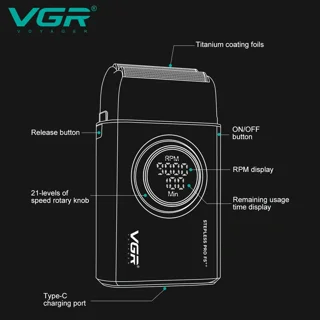 VGR V-377 Professional Foil Shaver with Dual Floating Foil Blades