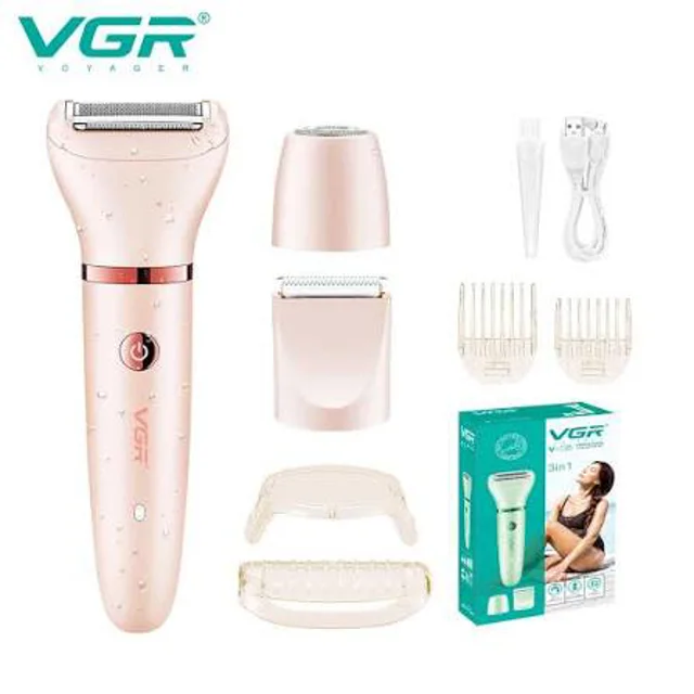 VGR V-735 3-in-1 Lady Shaver & Hair Remover with Rechargeable Battery