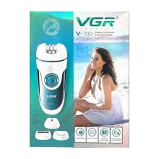 تصویر جعبه اپیلاتور بانوان وی جی آر مدل VGR V-700 چهارکاره با سری‌های متنوع