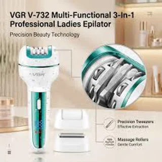 VGR V-732 3-in-1 Rechargeable Lady Epilator & Shaver