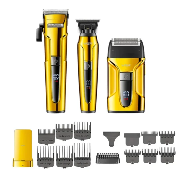VGR V-694 Professional 3-in-1 Hair Clipper, Trimmer & Foil Shaver Set
