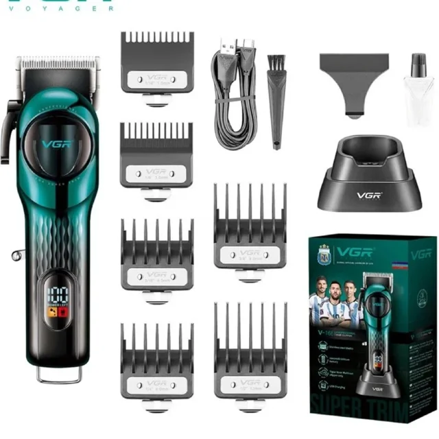 ماشین اصلاح سر و صورت VGR مدل V-166 شارژی حرفه‌ای