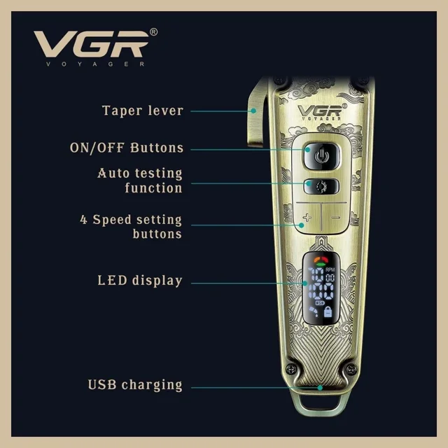 ماشین اصلاح سر و صورت وی جی آر مدل V-005