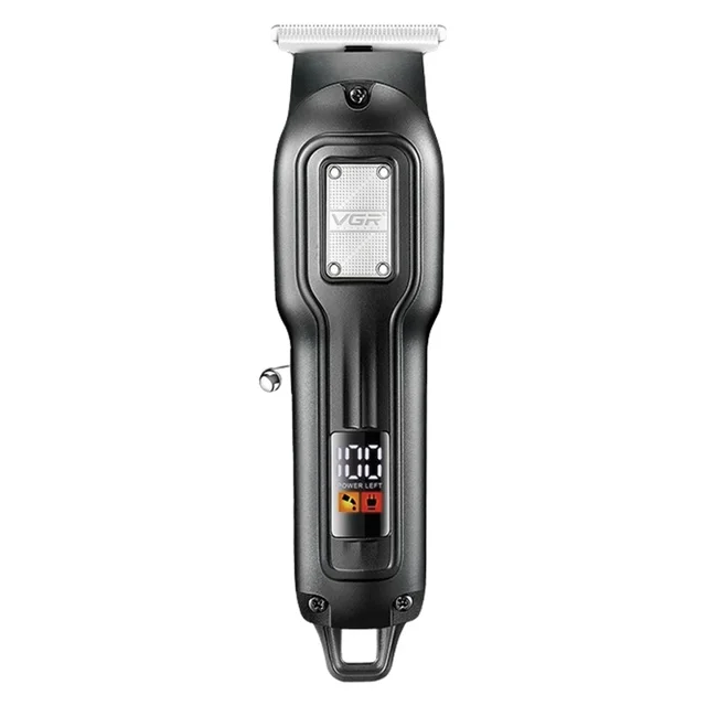 ماشین اصلاح و خط زن VGR مدل V-918 حرفه‌ای با تیغه T شکل و نمایشگر LED